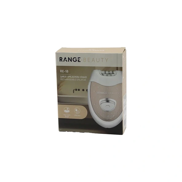 Range Beauty Re-18 Epi̇lasyon Ci̇hazi Epi̇latör Usb Şarjli=50Dk 2 Kademe Hiz Yikanabi̇li̇r Başlik=18 Çi̇ft Cimbiz (5047) ürün görseli 1