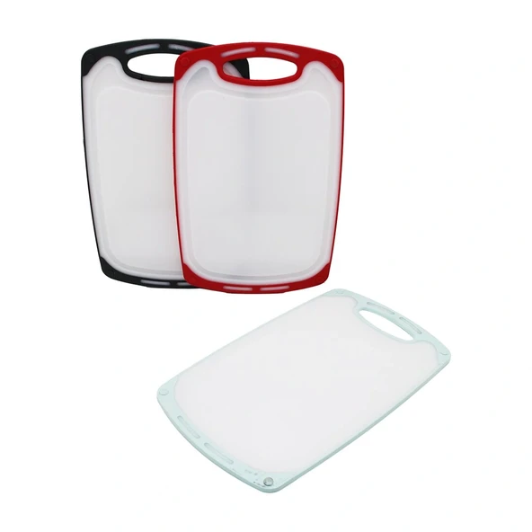 40X24Cm Büyük Plasti̇k Kesi̇m Panosu Kaymaz Si̇li̇kon Kenarlik - 10Mm Kalinlik (5047) ürün görseli 1