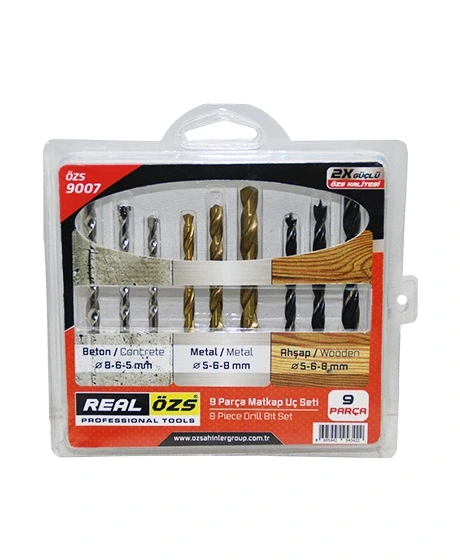 9 Parça Matkap Ucu Seti̇ Beton - Metal - Ahşap - 5-6-8Mm (5047) ürün görseli 1