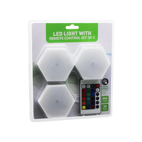 3Pcs - Altigen - Rgb Kumandali - Pi̇lli̇ - Dokunmati̇k Lamba Seti̇ 6 Led (5047) ürün görseli 1