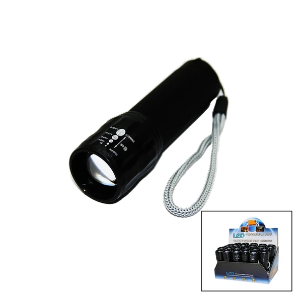 Led Gold Orion Highlighting Alumi̇num Flashli̇ght Pi̇lli̇ Zoomlu El Feneri̇ Metal Kasa (5047) ürün görseli 1