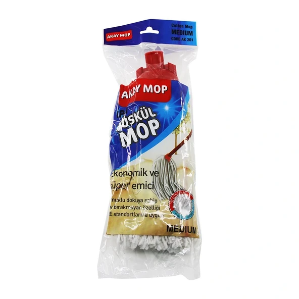 Medium Örgülü İpli̇ Püskül Pamuk Mop (5047) ürün görseli 1