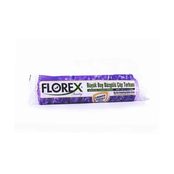 250 Adet Florex-503 Avantaj Lavanta Kokulu Büzgülü Büyük 10Pcs 65X70Cm Torba 25X10=250 (5047) ürün görseli 1