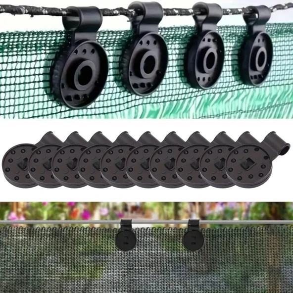 10 Adet Güneşlik Filesi Sabitleme Klipsleri, Gölgelik Bezi Brandalar İçin Dayanıklı Plastik Kelepçe Kancaları (5047) ürün görseli 1