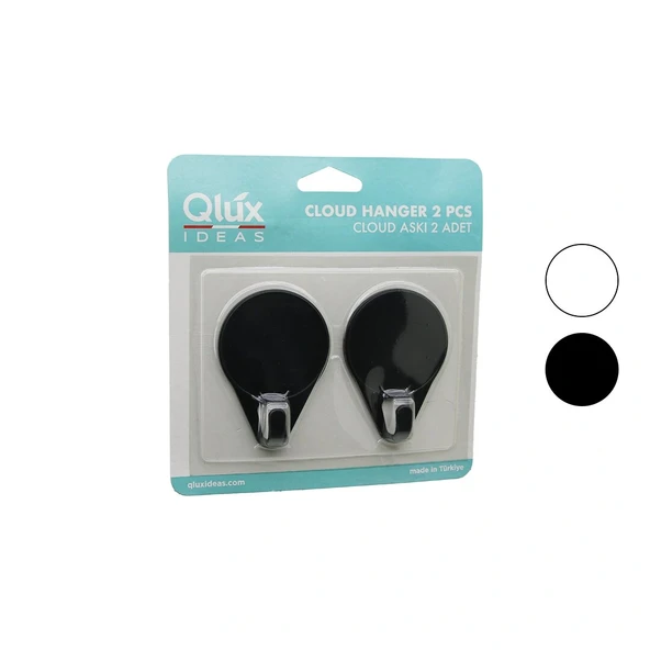 2Pcs Cloud Aski Si̇yah - Beyaz Plasti̇k Yapişkanli Montaj (5047) ürün görseli 1
