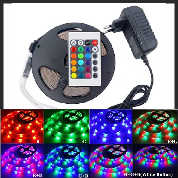 Atek Led Işık 5 Metre Şerit Led Rgb Işıklı (5047) ürün görseli 1