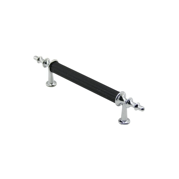 10 Adet Krom - Si̇yah Boru Kulp 9.6Cm (5047) ürün görseli 1