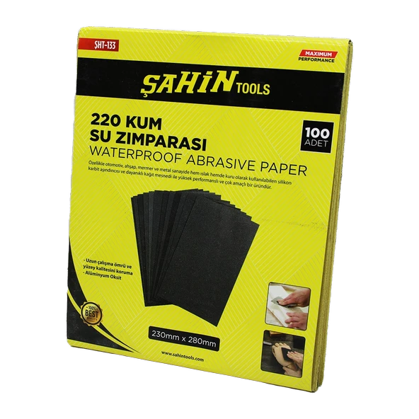 100 Adet 220 Kum Kağit Su Zimparasi (5047) ürün görseli 1
