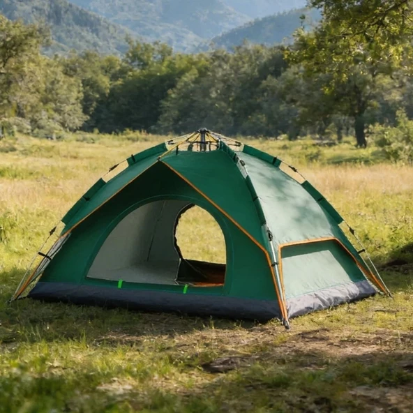 6 Kişilik Otomatik Kamp Çadırı – Çift Katmanlı, Suya Dayanıklı, Hızlı Kurulum Aile Doğa Çadırı 200X250X150 Cm (5047) ürün görseli 1