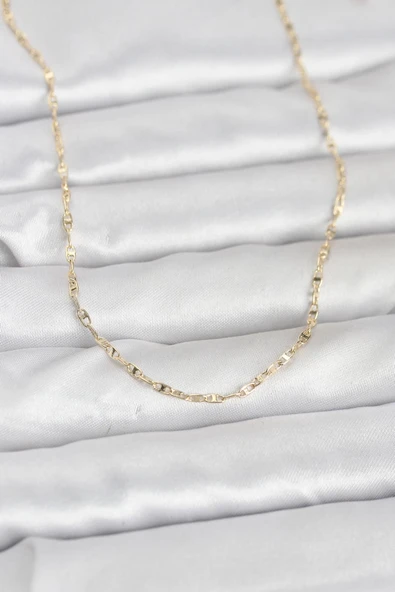 Cm 14K Gold Renk Gemici Zincir Model 60 Cm Kadın Kolye ürün görseli 1