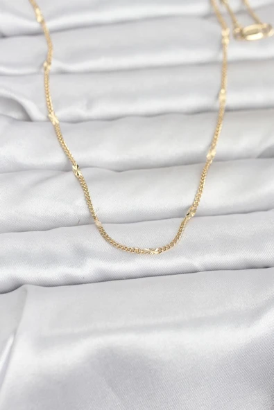 Cm 14K Gold Renk Puntalı Model 60 Cm Kadın Kolye ürün görseli 1