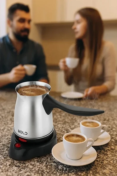 Bold Elektrikli Türk Kahve Pişirme Makinesi Inox Paslanmaz Çelik Cezve (5047) ürün görseli 1