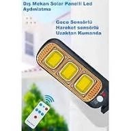 Solar Panel Su Geçirmez Uzaktan Kumandalı Led Hareket Sensörü Bahçe Dış Mekan Lambası (0177) ürün görseli 1