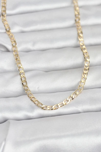 Cm 14K Gold Renk Zincir Model 60 Cm Kadın Kolye ürün görseli 1