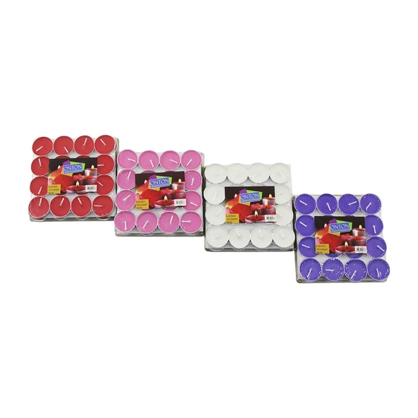 32Pcs Renkli̇ Tea Li̇ght Yuvarlak Mum Mi̇x - Herhangi̇ Bi̇r Renk Gönderi̇li̇r (5047) ürün görseli 1