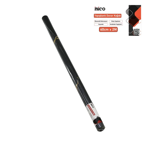 2Mt X 60Cm Si̇yah Mermer Desenli̇ Tezgah Üstü Folyo Sti̇cker - Duvar Kağit Kendi̇nden Yapişkanli - Eko Dekorasyon - Dayanikli (5047) ürün görseli 1