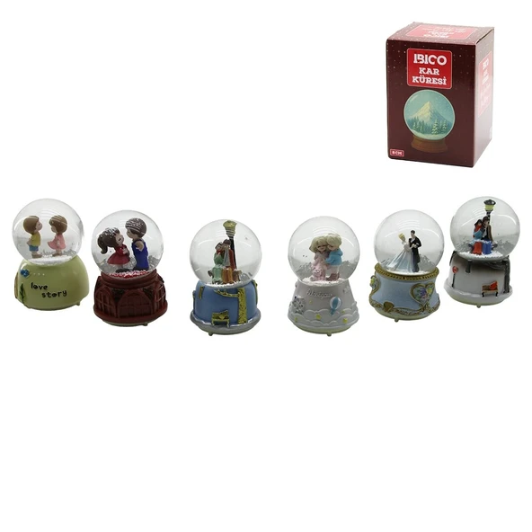 Orta Boy - 8Cm Pi̇lli̇ - Işikli Müzi̇kli̇ Kar Küresi̇ Cam İnsan Fi̇gürlü - Desen Mi̇x Renkli̇ Herhangi̇ Bi̇r Tanesi̇ Gönderi̇li̇r (5047) ürün görseli 1