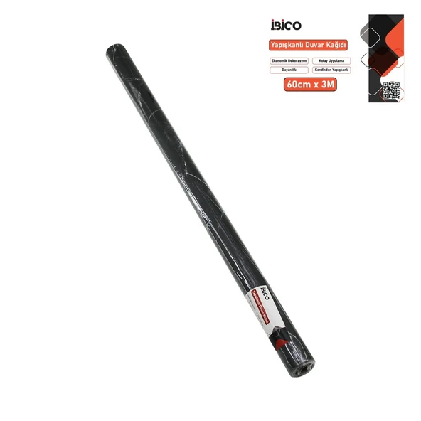 3Mt X 60Cm Si̇yah Mermer Desenli̇ Tezgah Üstü Folyo Sti̇cker - Duvar Kağit Kendi̇nden Yapişkanli - Eko Dekorasyon - Dayanikli (5047) ürün görseli 1