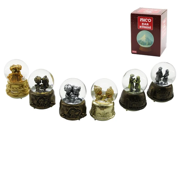 Orta Boy - 8Cm Pi̇lli̇ - Işikli Müzi̇kli̇ Kar Küresi̇ Cam Eski̇tme İnsan Fi̇gürlü - Desen Mi̇x Renkli̇ Herhangi̇ Bi̇r Tanesi̇ Gönderi̇li̇r (5047) ürün görseli 1