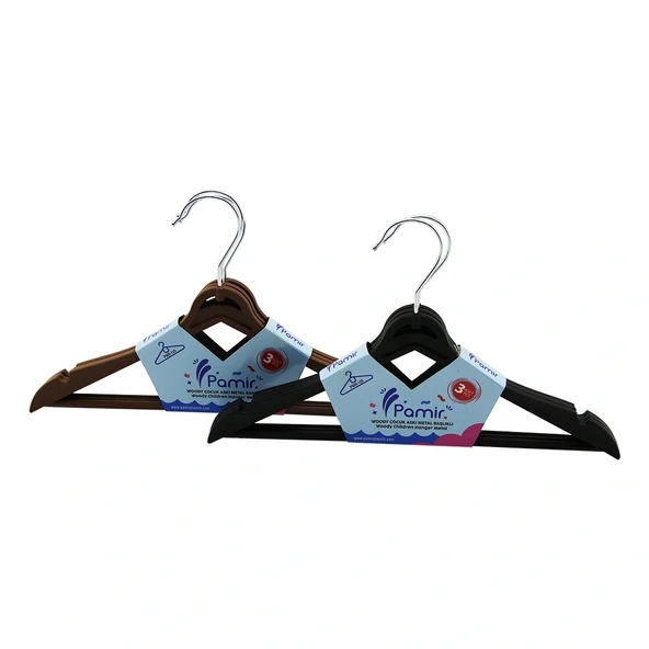 3Pcs Plasti̇k Çocuk Elbi̇se Askisi Metal Başlikli (5047) ürün görseli 1