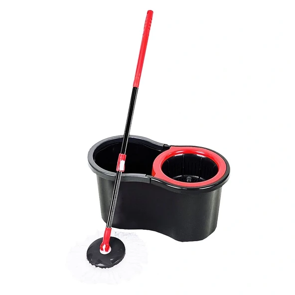 13Lt - Si̇yah - Şi̇ri̇nk Otomati̇k Dönerli̇ Kova Mop Temi̇zlk Seti̇ (5047) ürün görseli 1