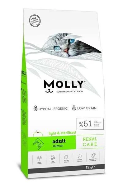 Molly Hipoalerjenik Somonlu Kısırlaştırılmış Kedi Maması 15 Kg ürün görseli 1