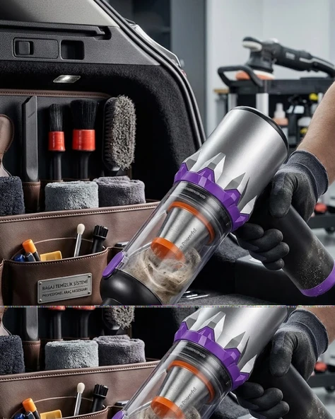 Araç Süpürgesi 9000 Mah Bataryalı Taşınabilir Çok Başlıklı Oto Süpürge ürün görseli 1