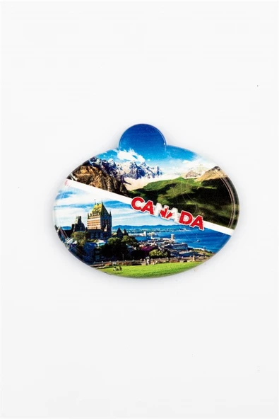 Kanada Temalı Oval Magnet - Resim 3