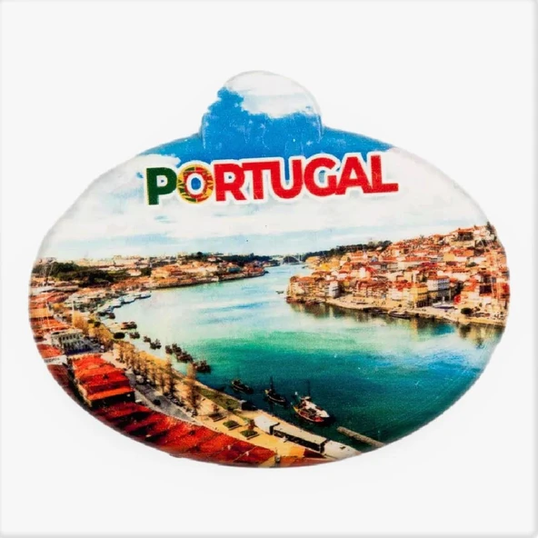 Portekiz Coimbra Mondego Nehri Oval Magnet ürün görseli 1
