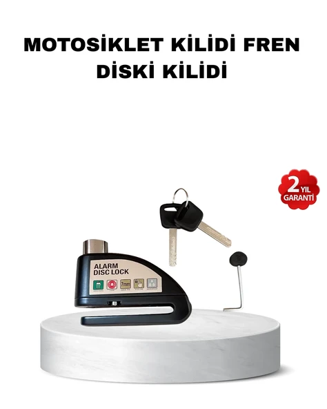110 Db Alarmlı Disk Fren Kilidi Su Geçirmez Çelik Gövde Motosiklet Güvenlik ürün görseli 1