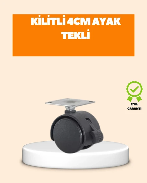 4 Cm Kilit Mekanizmalı Mobilya Ayağı Tekli ürün görseli 1