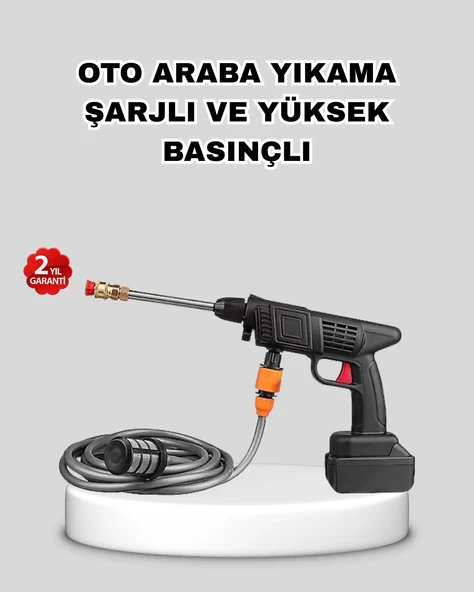 Akülü Araba Yıkama Makinesi 21V Güçlü Basınçlı Çift Akülü Taşınabilir ürün görseli 1