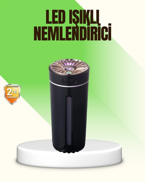 Led Işıklı Aromaterapi Hava Nemlendirici Ultrasonik Sessiz Nem Ayarı ürün görseli 1