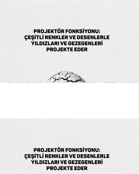 Uzaktan Kumandalı, Usb Girişli, Döner Projektör Lamba ürün görseli 1