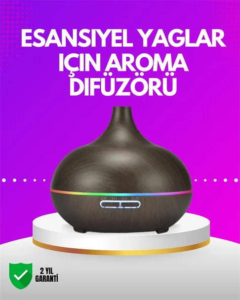 Zamanlayıcılı Otomatik Kapanmalı Aromaterapi Nemlendirici Difüzör ürün görseli 1