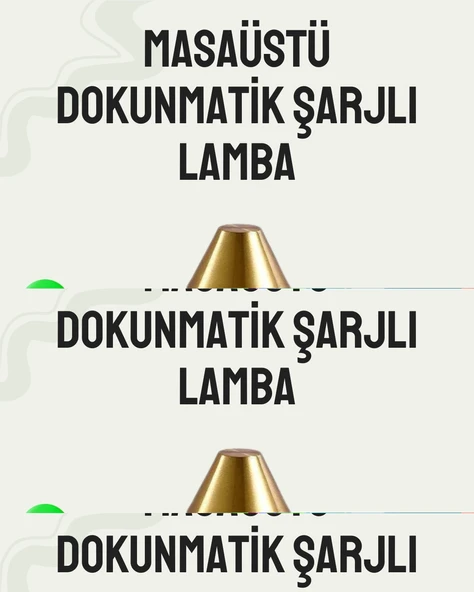 Led Masa Lambası 1800Mah 3 Renk Aydınlatma Dokunmatik ürün görseli 1