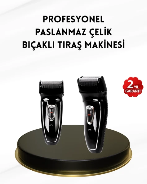 Uzun Pil Ömürlü Şarjlı Tıraş Makinesi – Hızlı Şarj, Ergonomik Tasarım, Çok Yönlü Kullanım ürün görseli 1