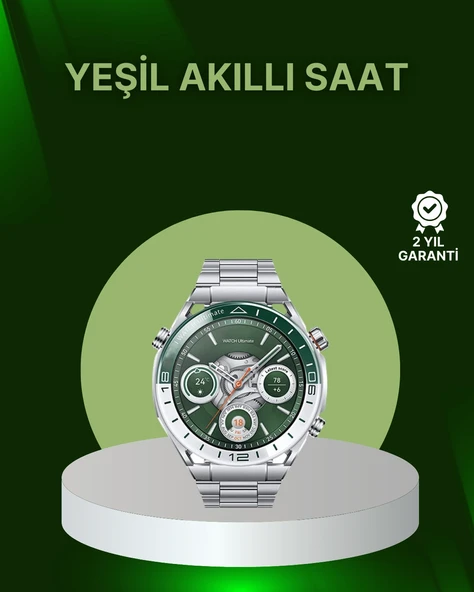 Ekran Akıllı Saat Harita Gösterimli Aramalı 3 Kayışlı ürün görseli 1