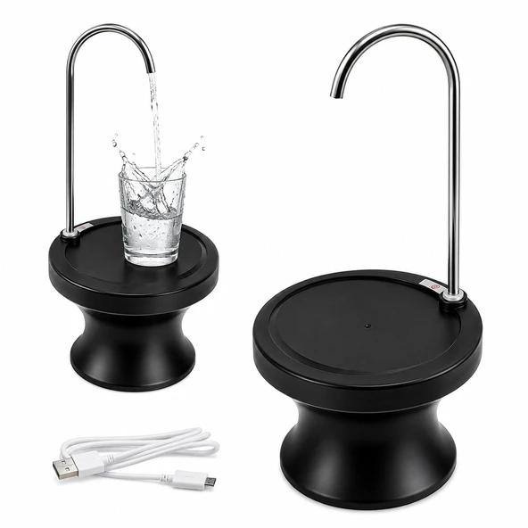 Usb Şarjli - Otomati̇k Damacana Su Pompasi - Stand 360° Başlik Nrx-4337 (5047) ürün görseli 1