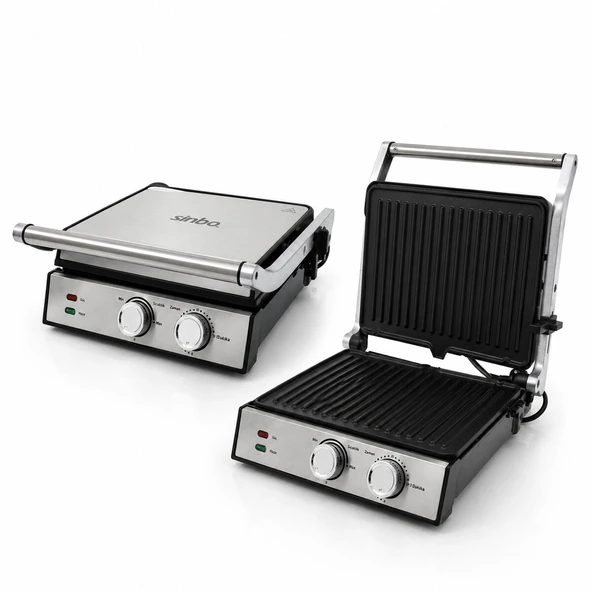 Izgara Tost Maki̇nesi̇ 4 Di̇li̇m Yapişmaz Yüzey 2000W Ssm-2598 (5047) ürün görseli 1