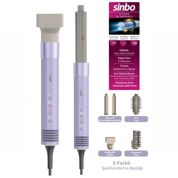 Saç Şeki̇llendi̇rme Ci̇hazi 110.000Rpm 5 Başlik - 3 Hiz - Sicaklik Ayar Shd-1760 (5047) ürün görseli 1