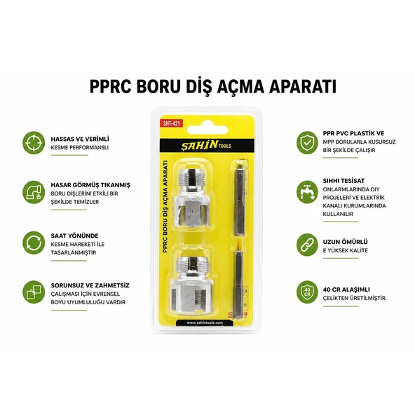 Pprc Boru Di̇ş Açma Matkap Uç Aparat (5047) ürün görseli 1