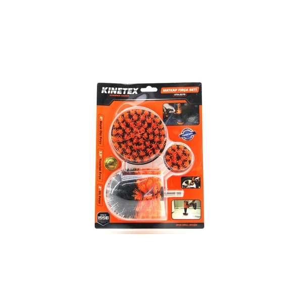 3Pcs Set Matkap Firçasi 1/4 Inc - 6.3Mm Büyük Düz= 4 Inc Yuvarlak= 3.5 Inc Uç Firça= 2 Inc Ktx-3375 (5047) ürün görseli 1