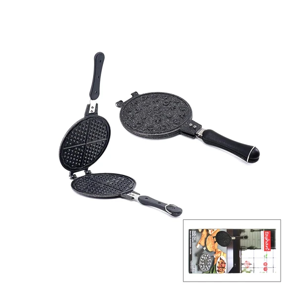 20Cm Grani̇t Döküm Waffle Tava Bakali̇t Sap (5047) ürün görseli 1