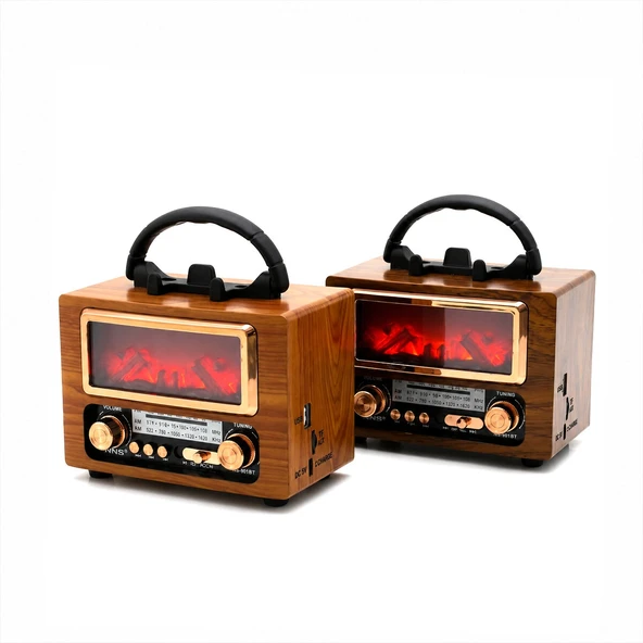 Usb Şarjli - Şömi̇ne İbreli̇ Fm Radyo Mp3 Usb - Tf Player Speaker Ns-901Bt (5047) ürün görseli 1
