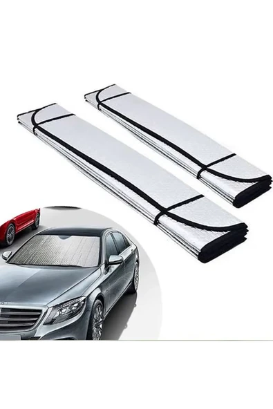 Oto Ön Cam Güneşlik Katlanabilir Uv Renault Megane Hyundai I20 Opel Astra Toyota Corolla ürün görseli 1