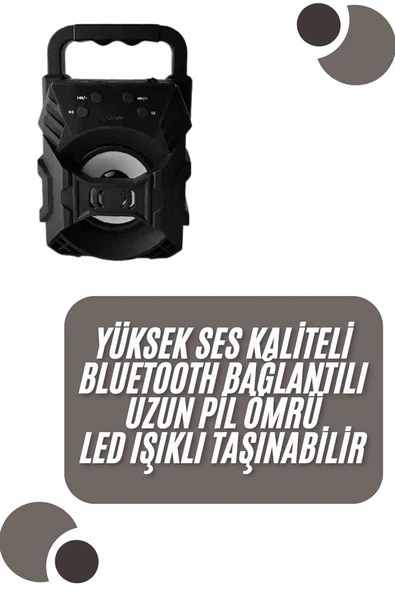 Hoparlör Ses Bombası Rgb Işıklı Taşınabilir Yüksek Ses Kaliteli ürün görseli 1