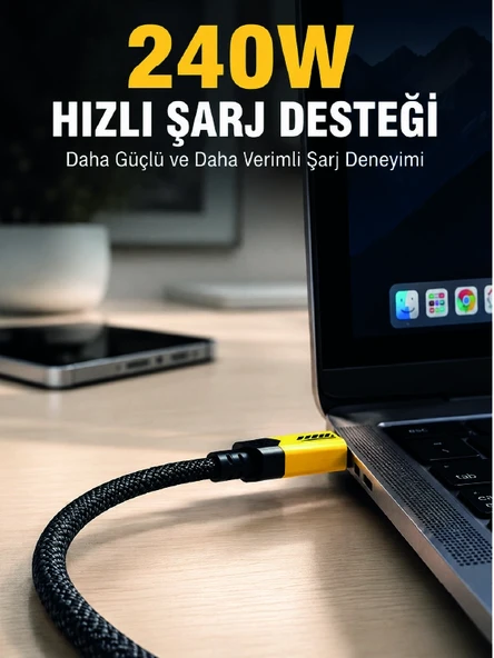 240W 3'Ü 1 Arada Hızlı Kablosu Usb Micro Usb ürün görseli 1