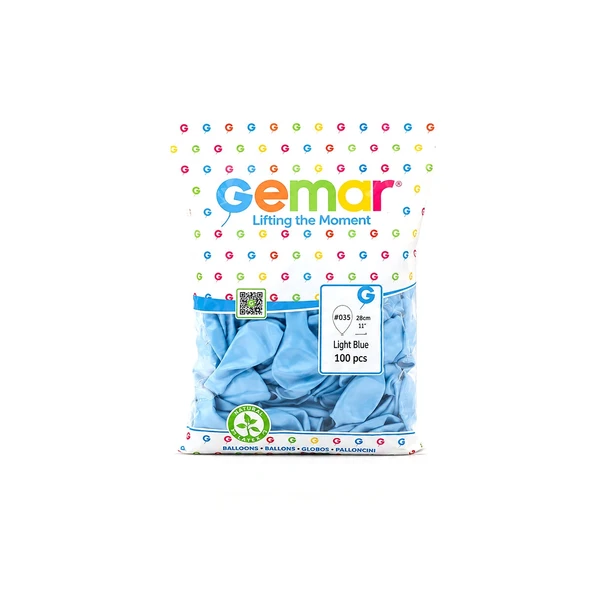 Metali̇k - Açik Mavi̇ Balon 11 Inc - 28Cm - 100Pcs (5047) ürün görseli 1