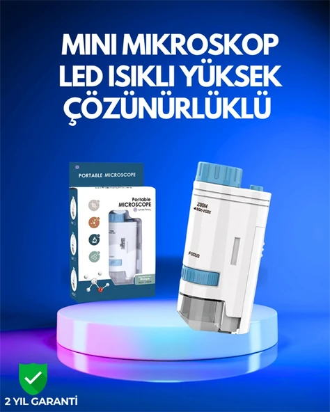 Pmma Optik Lensli Kompakt Taşınabilir Mikroskop ürün görseli 1